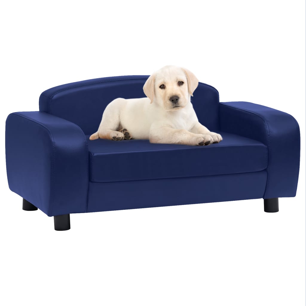 vidaXL Koiran sohva sininen 80x50x40 cm keinonahka