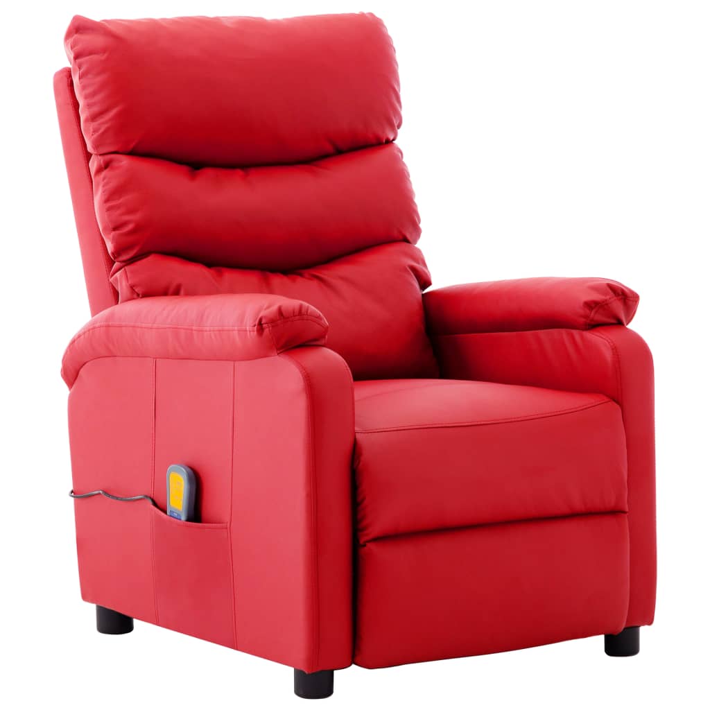 Hierova nojatuoli punainen keinonahka
