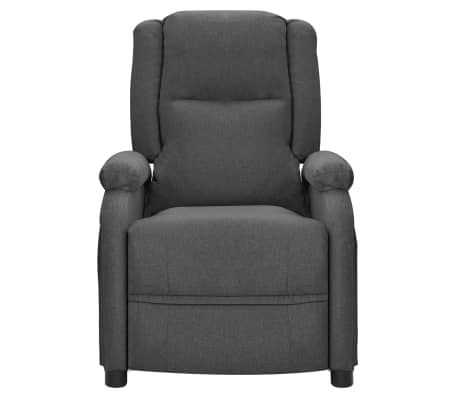 vidaXL Wing Back Massage Chair Dark Grey Fabric