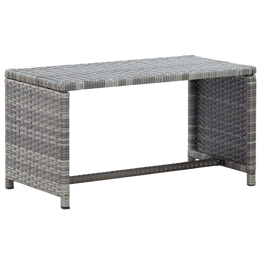 

vidaXL Coffee Table Anthracite 27.6"x15.7"x15" Poly Rattan