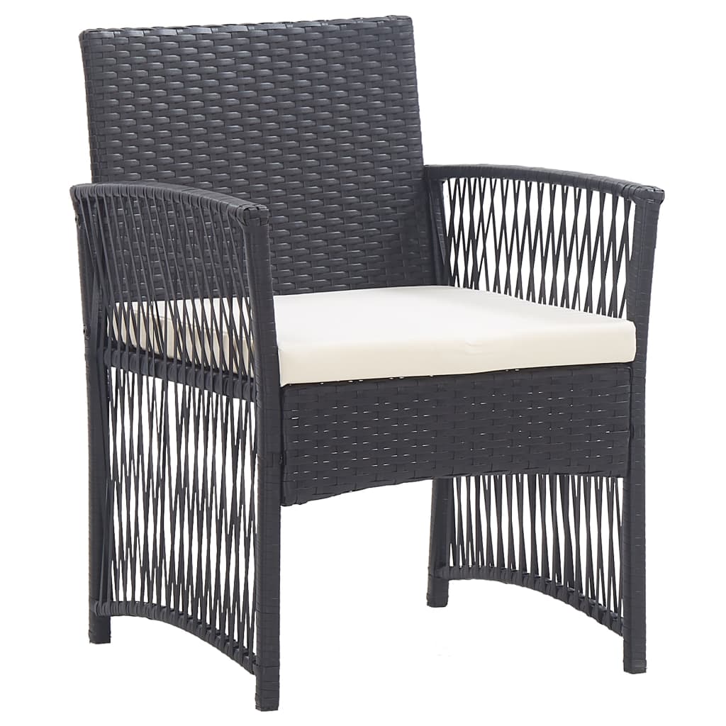 Patio Chairs 2 Pcs Outdoor Patio Dining Chair with Cushions Poly Rattan vidaXL - Picture 19 of 32