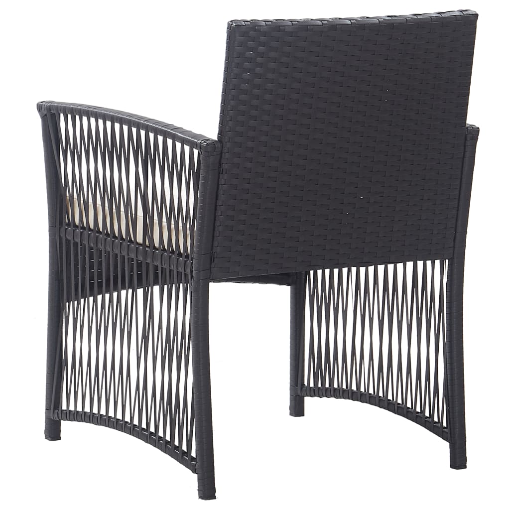 Patio Chairs 2 Pcs Outdoor Patio Dining Chair with Cushions Poly Rattan vidaXL - Picture 24 of 32