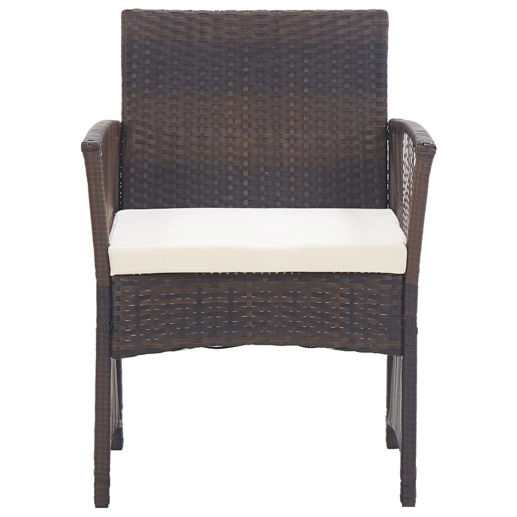 Patio Chairs 2 Pcs Outdoor Patio Dining Chair with Cushions Poly Rattan vidaXL - Picture 29 of 32