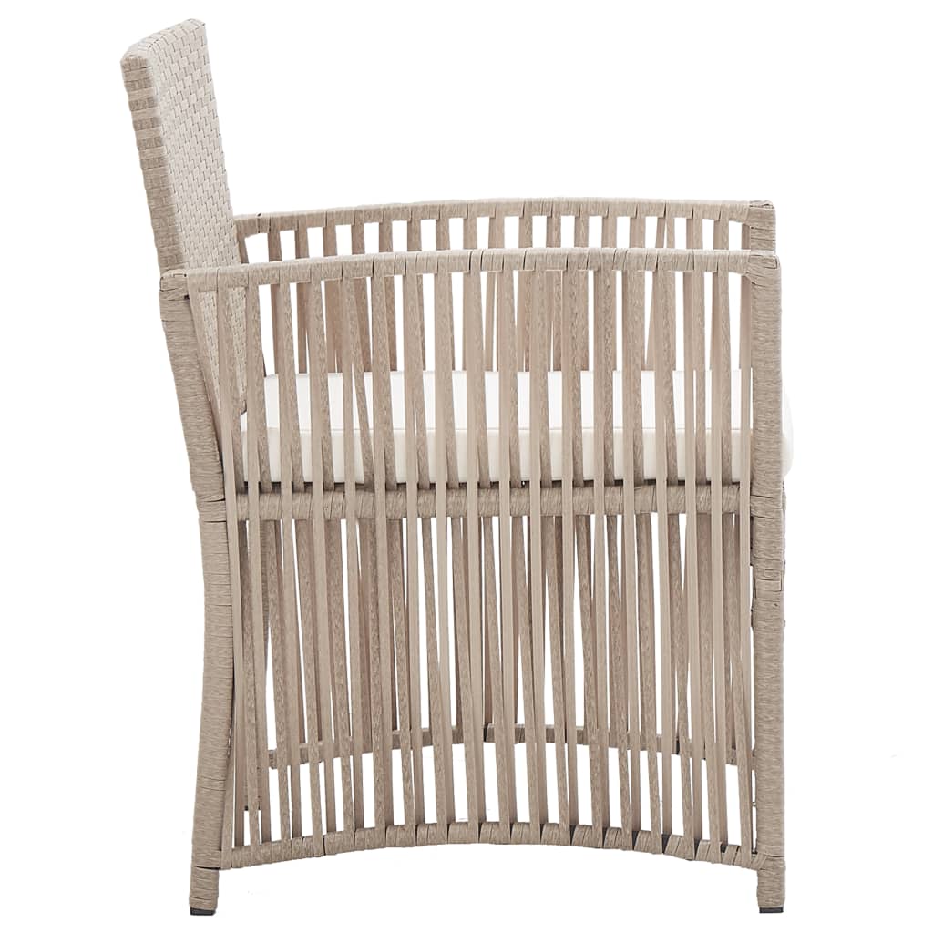 Patio Chairs 2 Pcs Outdoor Patio Dining Chair with Cushions Poly Rattan vidaXL - Picture 16 of 32