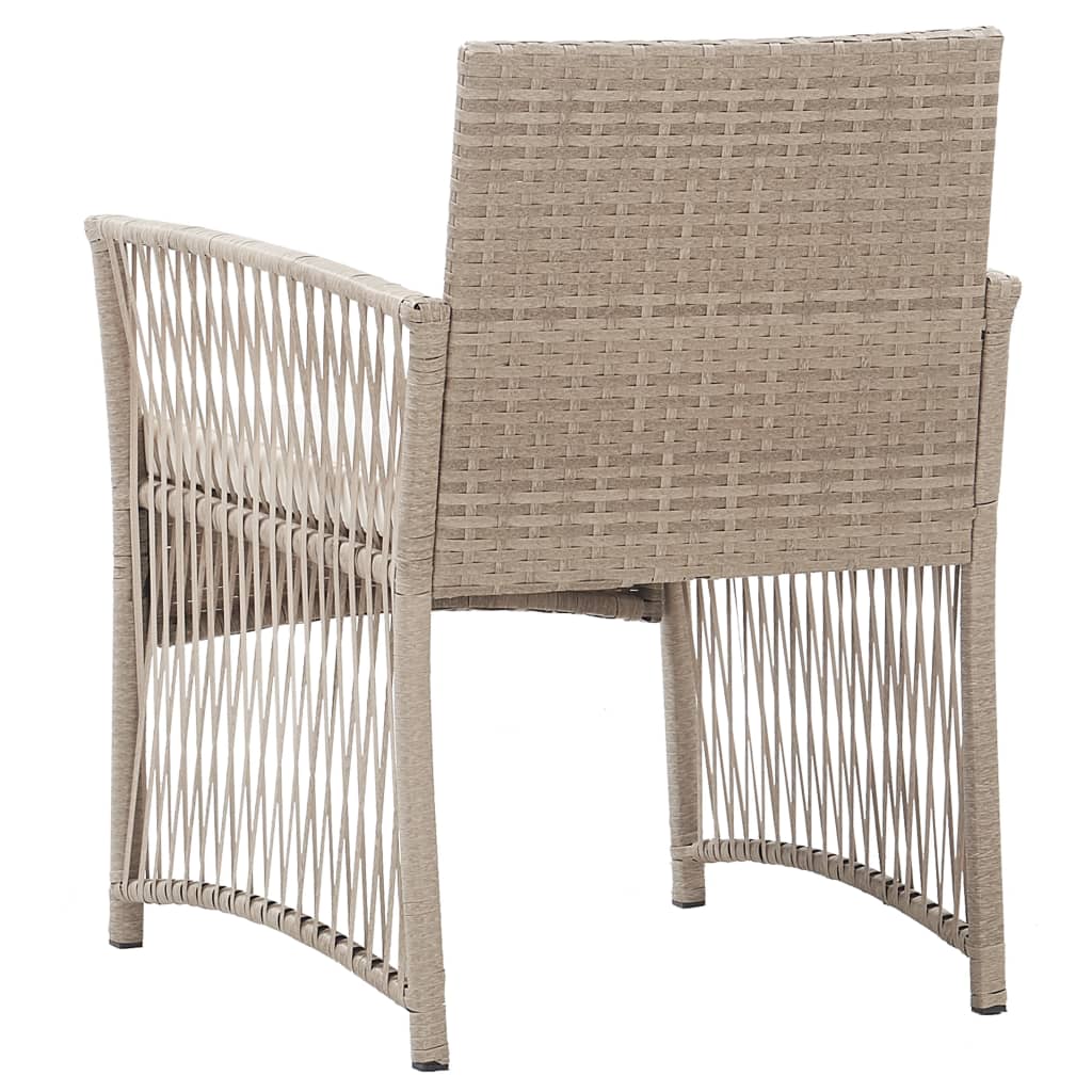 Patio Chairs 2 Pcs Outdoor Patio Dining Chair with Cushions Poly Rattan vidaXL - Picture 17 of 32