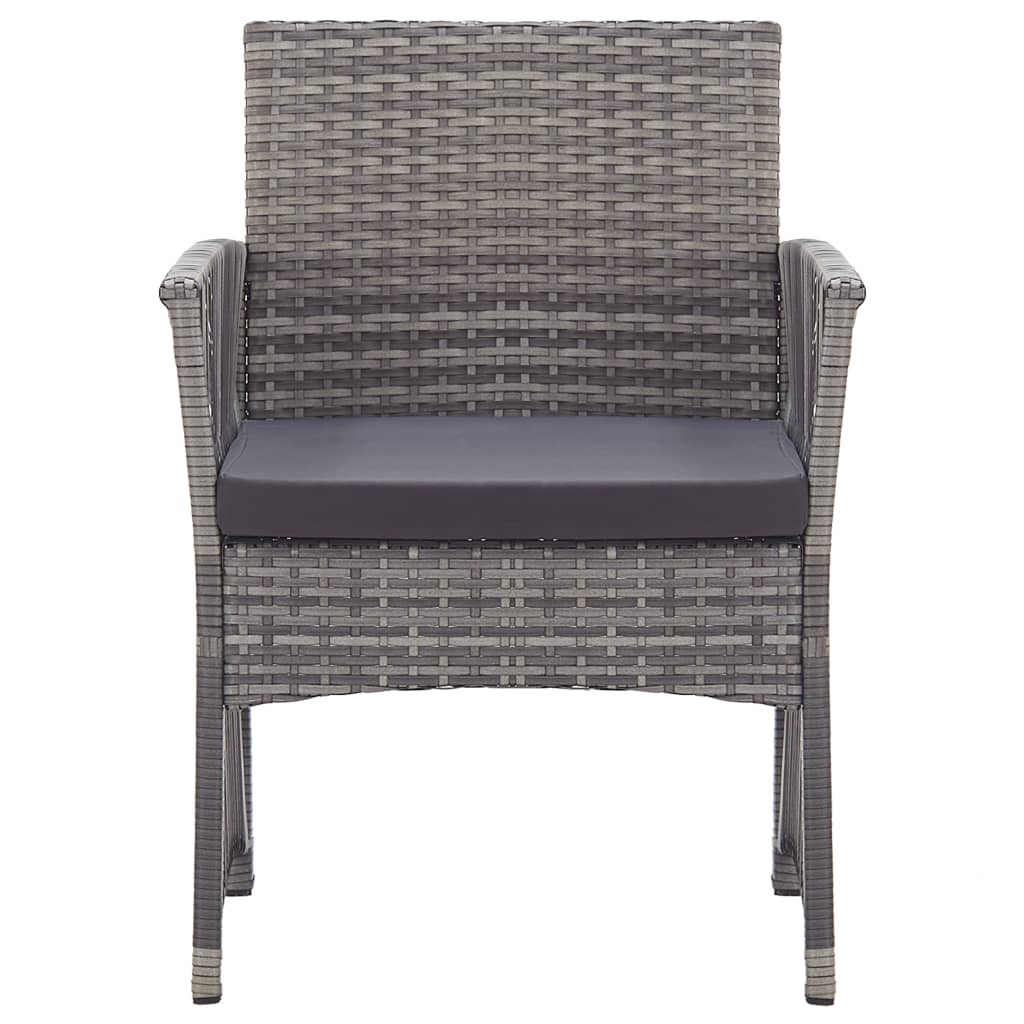 Patio Chairs 2 Pcs Outdoor Patio Dining Chair with Cushions Poly Rattan vidaXL - Picture 8 of 32
