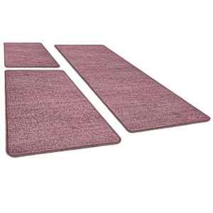 vidaXL Kilimėliai prie lovos, 3vnt., violetinės spalvos, shaggy tipo