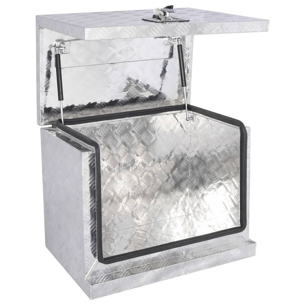 

vidaXL Aluminium kist 62x40x50 cm zilverkleurig