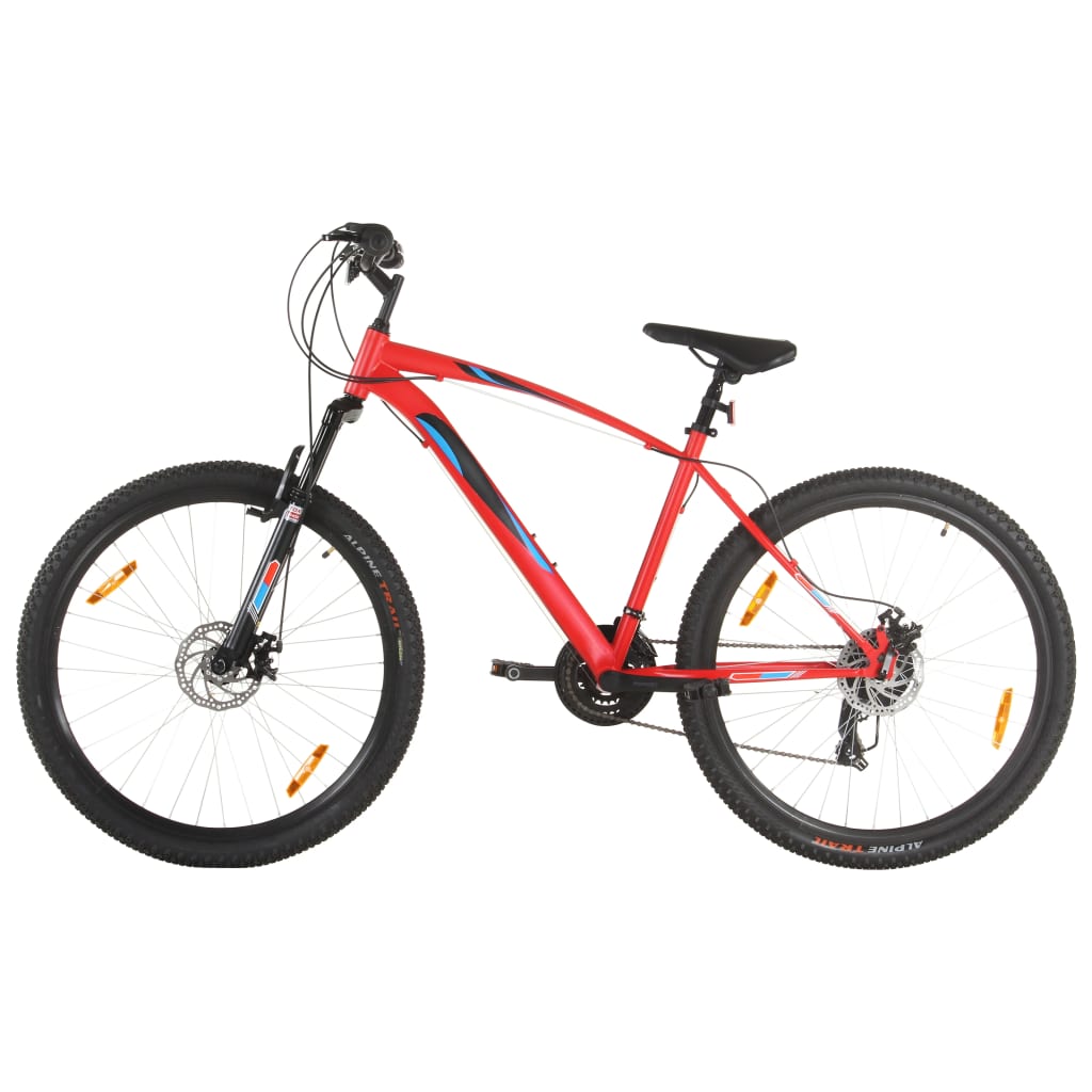 Kalnų dviratis, raudonas, 21 greitis, 29 colių ratai