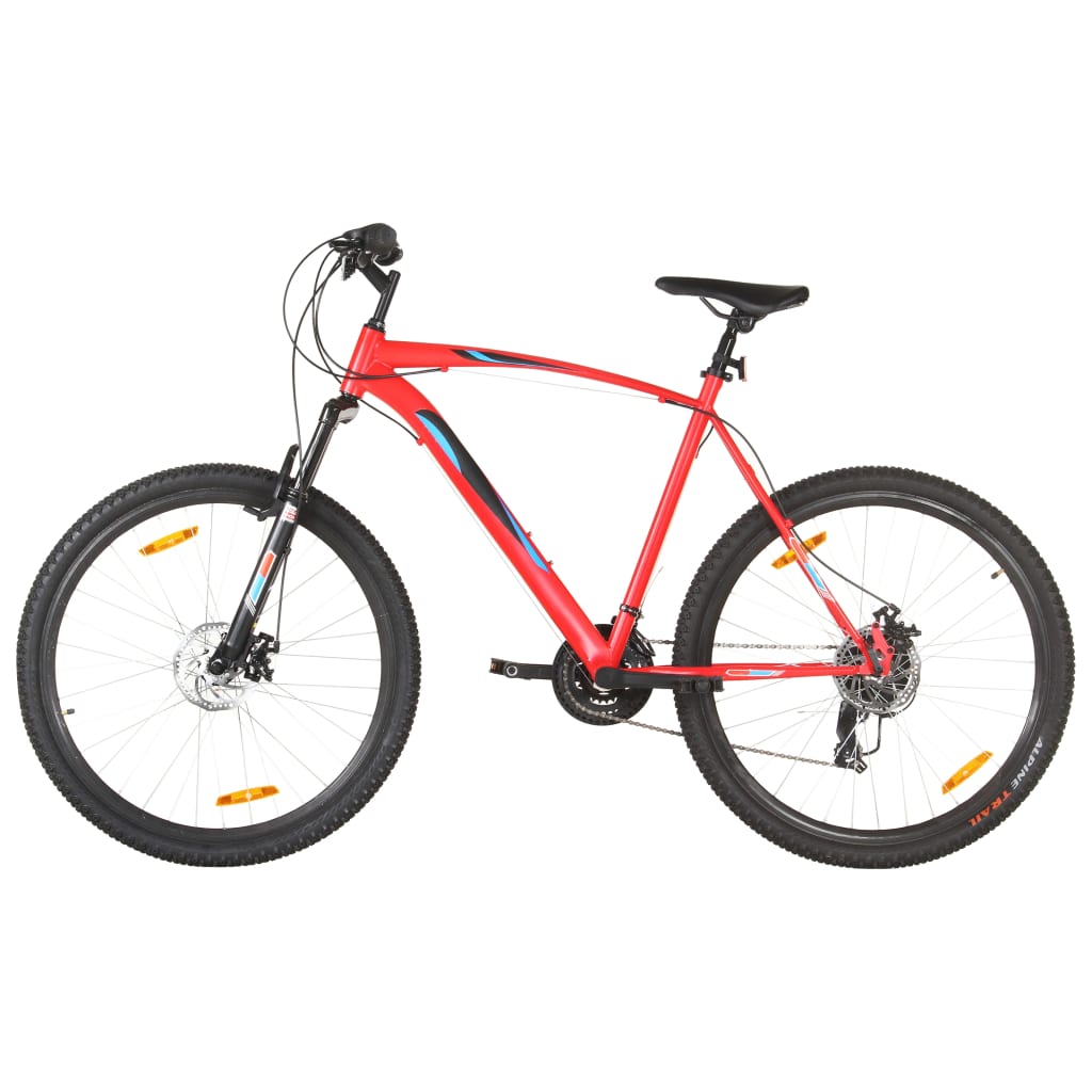 vidaXL Bicicletă montană, 21 viteze, roată 29 inci, cadru 53 cm, roșu aer