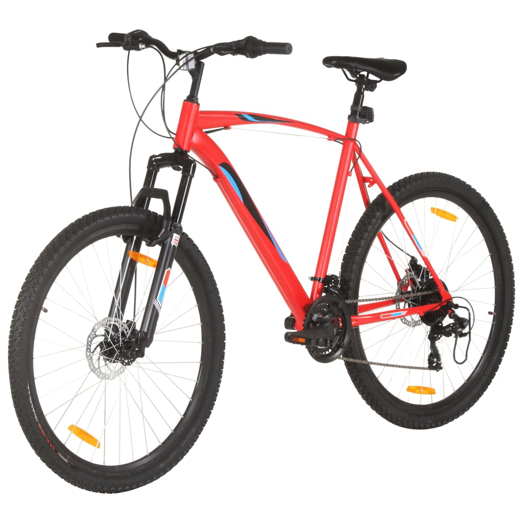 vidaXL Bicicletă montană, 21 viteze, roată 29 inci, cadru 58 cm, roșu