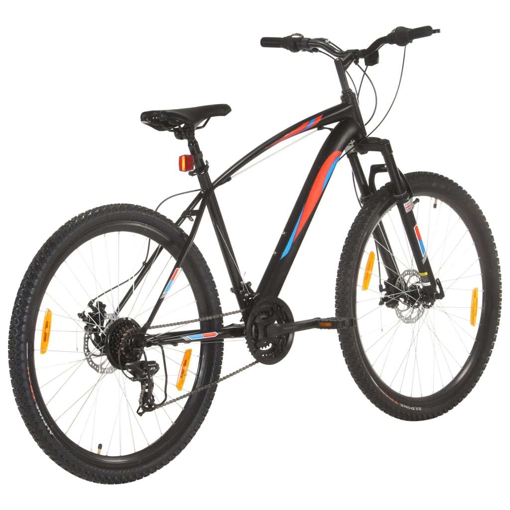 21 sebességes fekete mountain bike 29 hüvelykes kerékkel 48 cm 