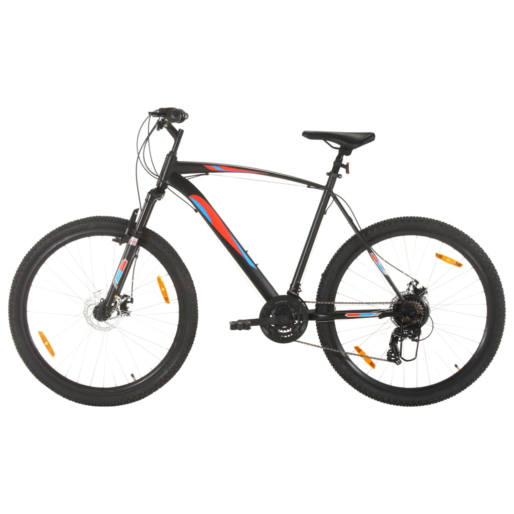 vidaXL Bicicletă montană 21 viteze, roată 29 inci, negru, cadru 53 cm vidaXL