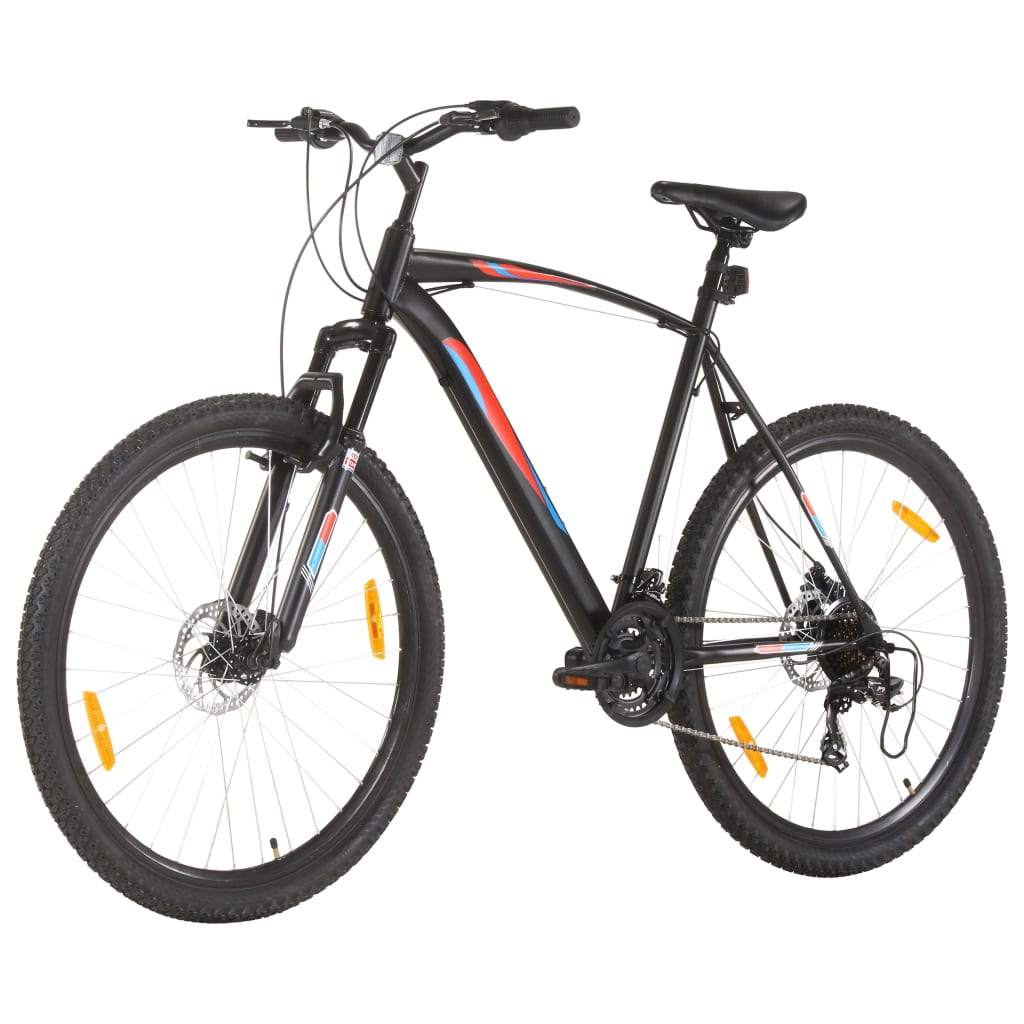 vidaXL Bicicleta de montanha 21 velocidades roda 29" 58 cm preto