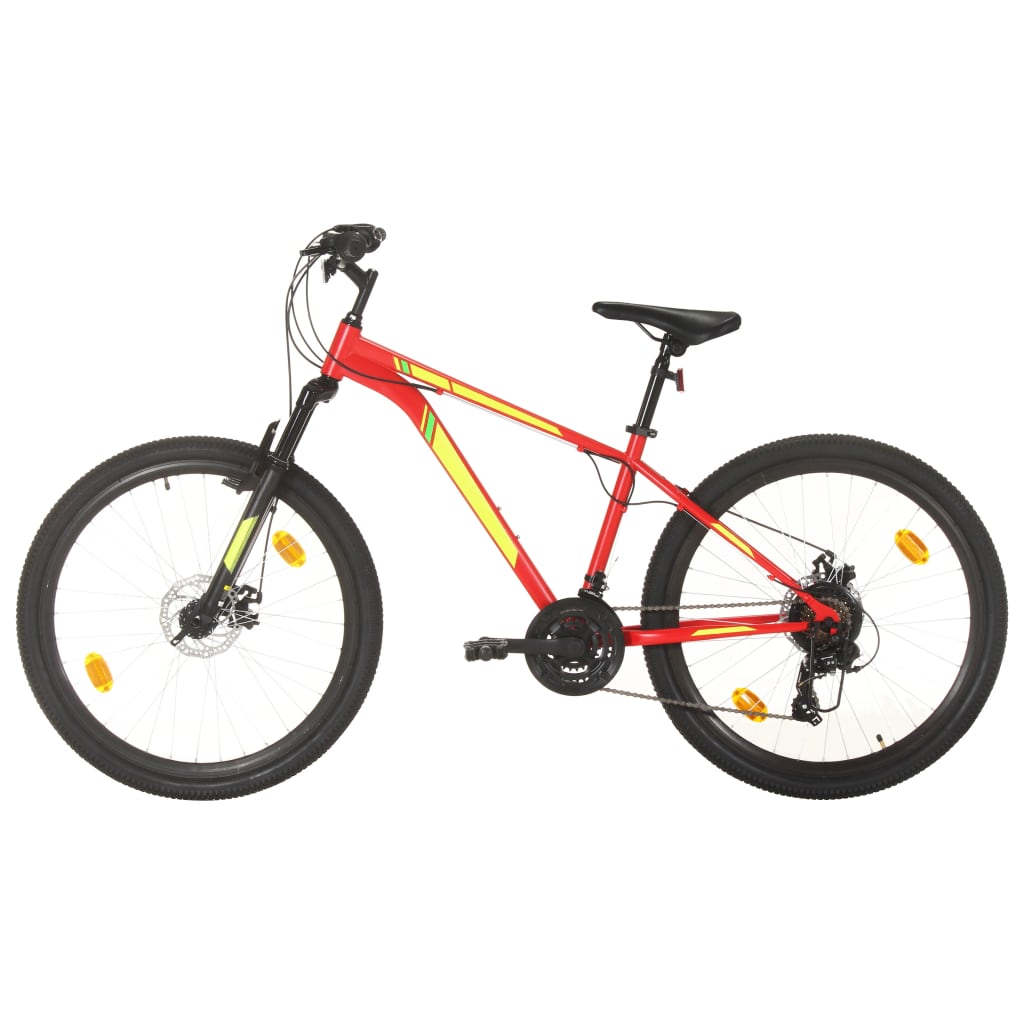 vidaXL Bicicletă montană cu 21 viteze, roată 27,5 inci, roșu, 38 cm vidaXL