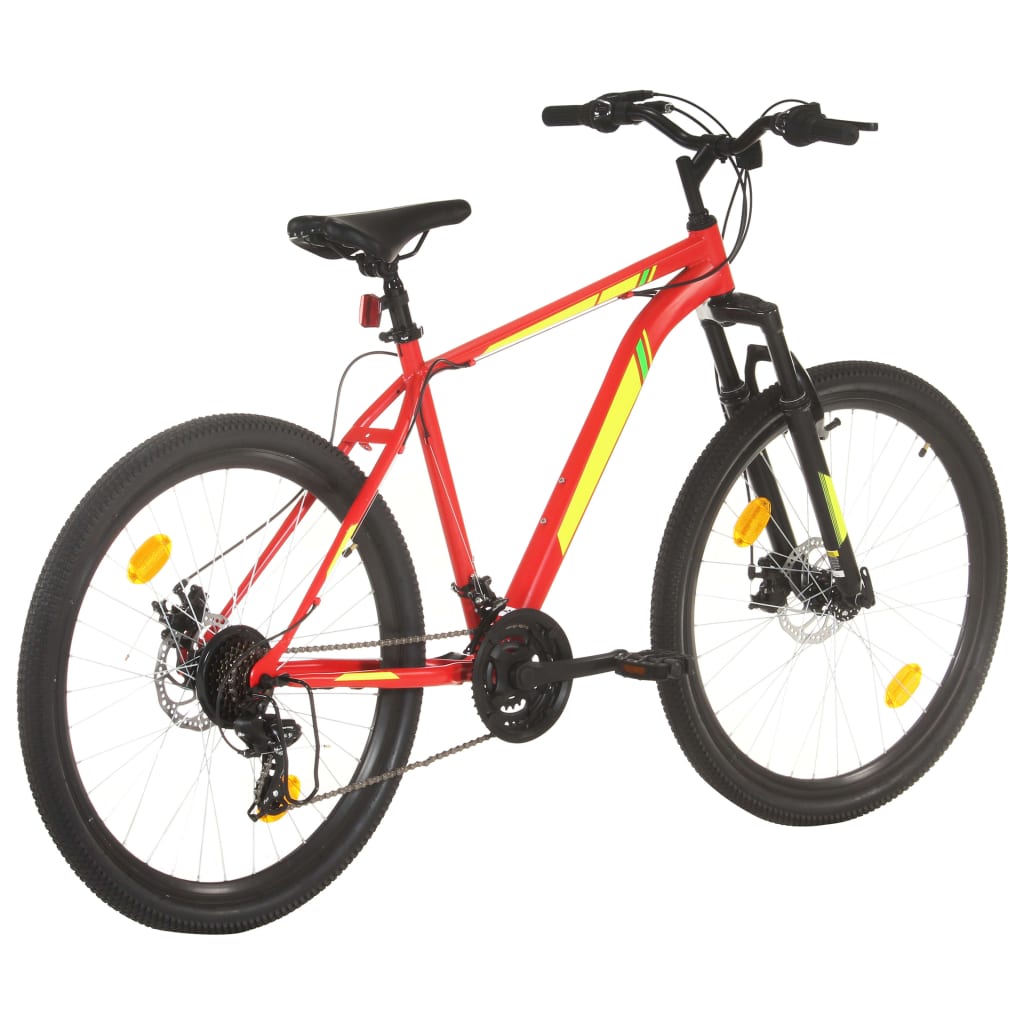21 sebességes piros mountain bike 27,5 hüvelykes kerékkel 42 cm 