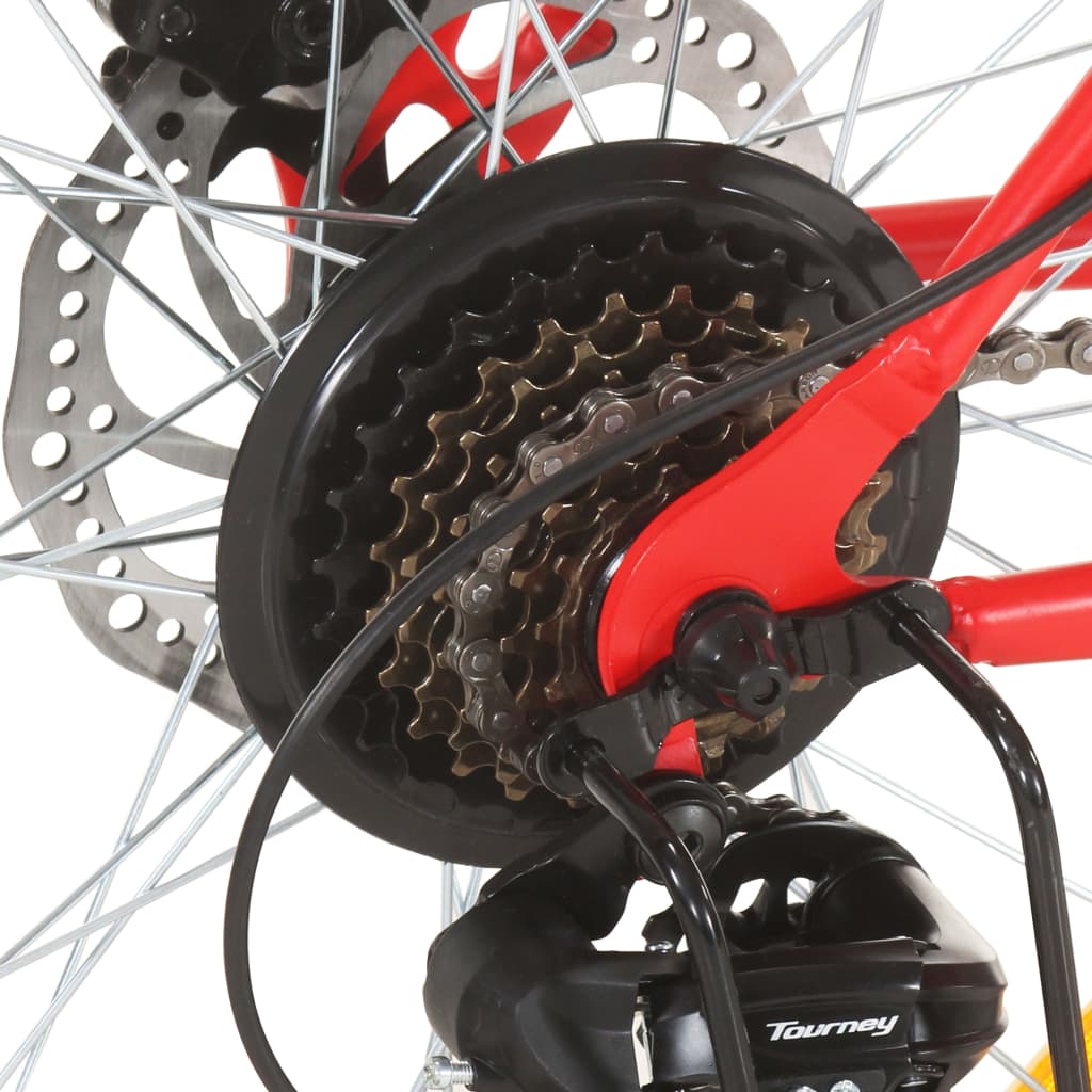 21 sebességes piros mountain bike 27,5 hüvelykes kerékkel 50 cm 