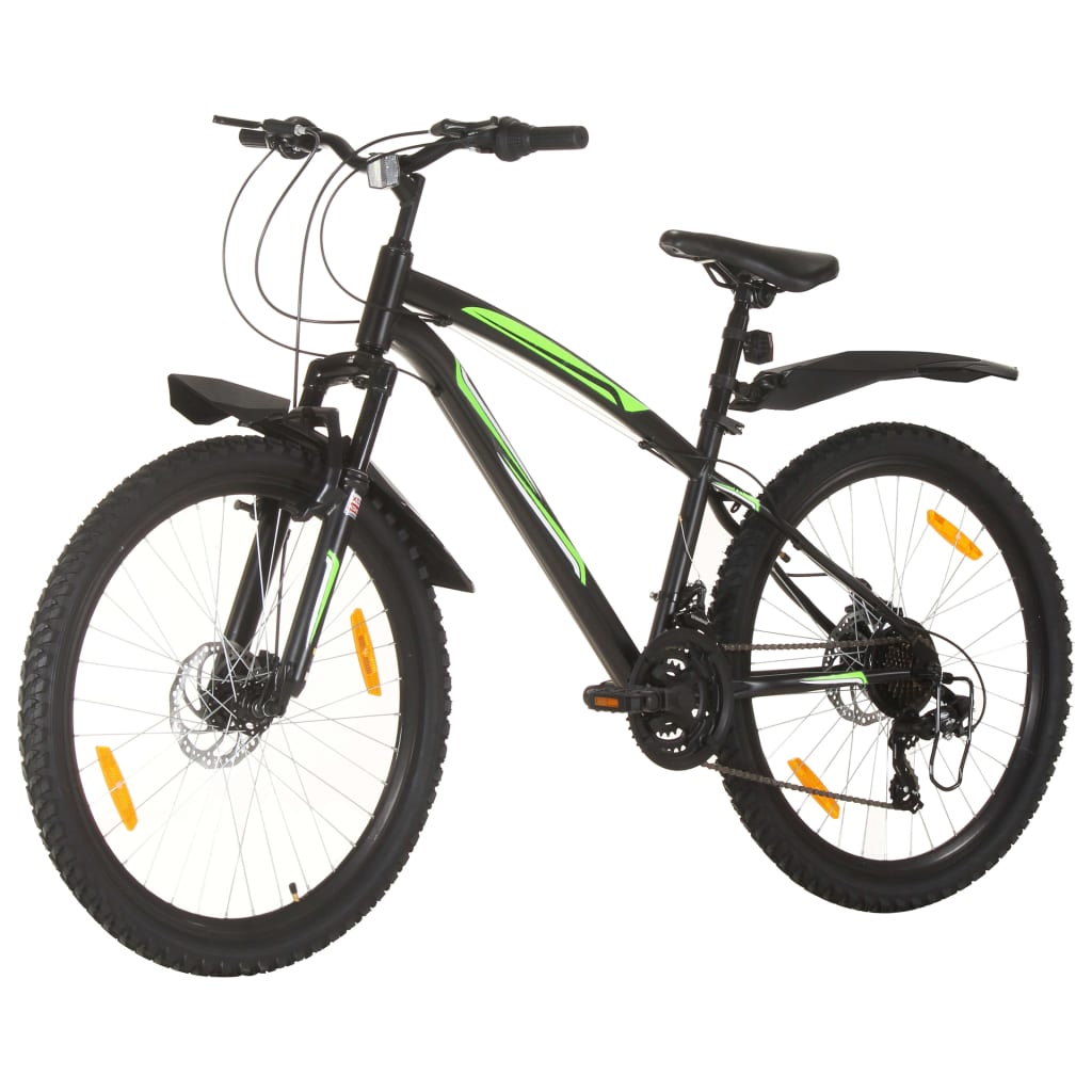 vidaXL Bicicletă montană cu 21 viteze, roată 26 inci, negru, 36 cm