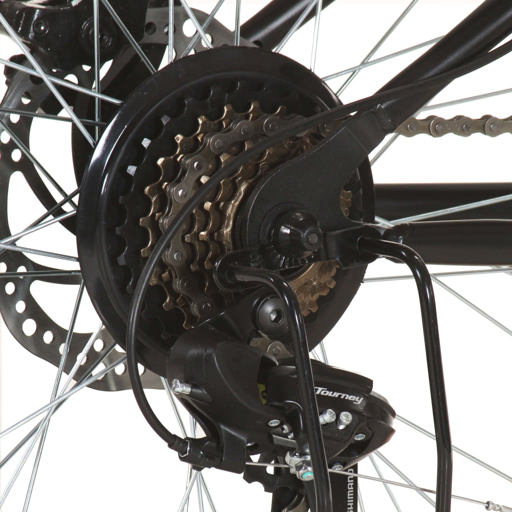21 sebességes fekete mountain bike 26 hüvelykes kerékkel 36 cm 