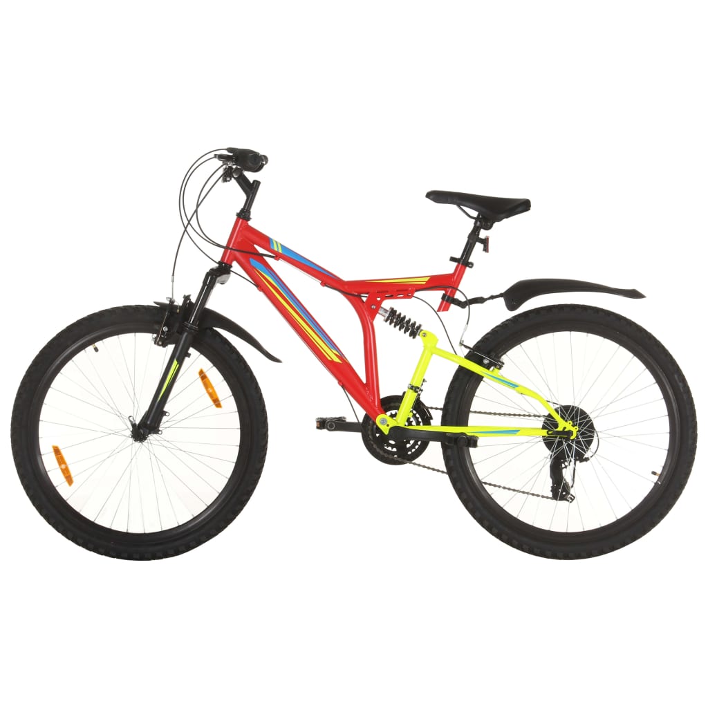 vidaXL Bicicletă montană cu 21 viteze, roată 26 inci, roșu, 49 cm vidaXL