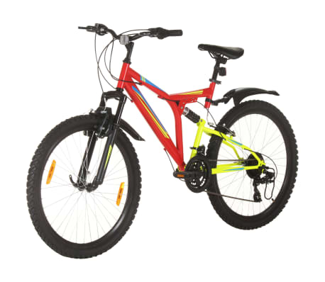 vidaXL Ποδήλατο Mountain 26'' Κόκκινο με 21 Ταχύτητες 49 εκ.