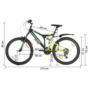 Horské kolo 21 rychlostí 26" kolo 49 cm černé - obrázek 17