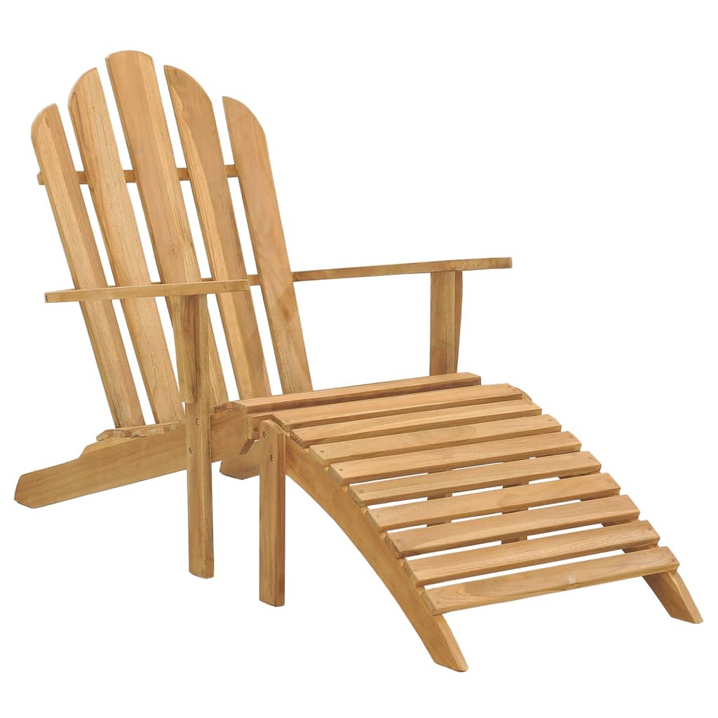 Adirondack-Stuhl mit Fußstütze Massivholz Teak kaufen