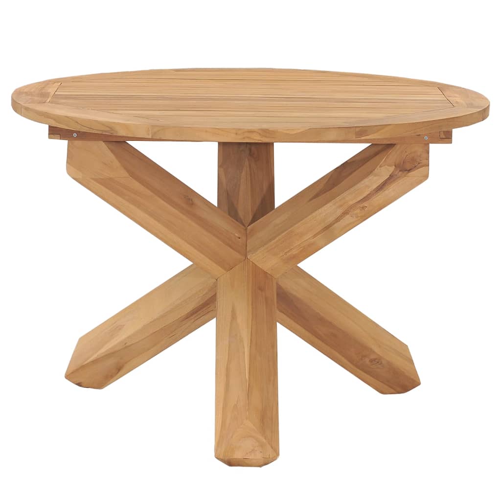 

vidaXL Tuintafel Ø110x75 cm massief teakhout