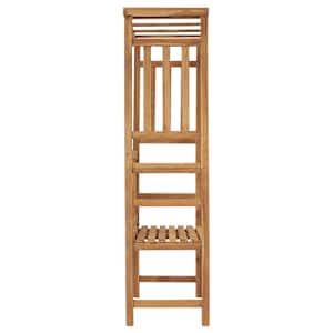 Zahradní lavice s pergolou 115 cm masivní teakové dřevo - obrázek 3