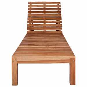 Zahradní lehátko masivní teak - obrázek 2