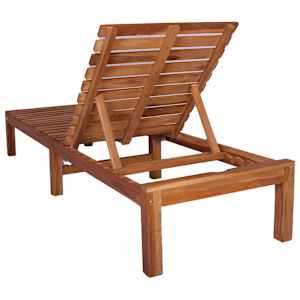 Zahradní lehátko masivní teak - obrázek 4