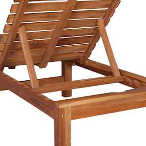Zahradní lehátko masivní teak - obrázek 6