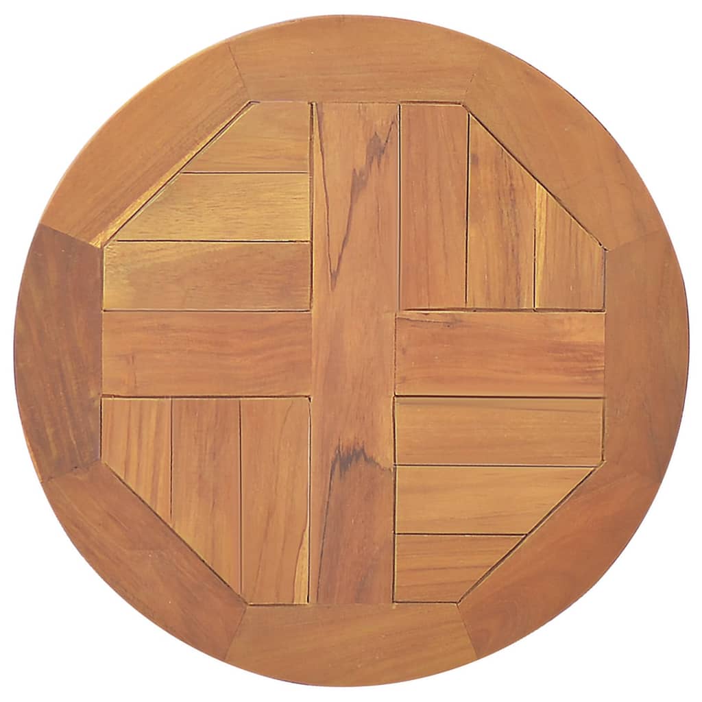 vidaXL Table Top Solid Teak Wood Round 1" 15.7"