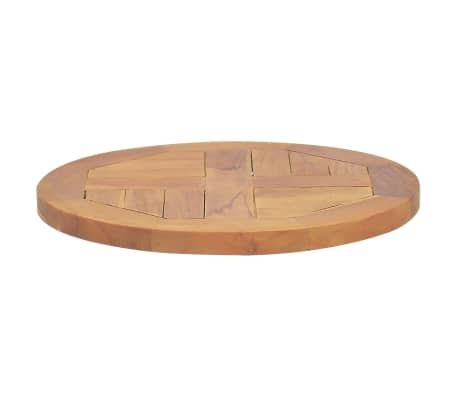 vidaXL Table Top Solid Teak Wood Round 2.5 cm 40 cm