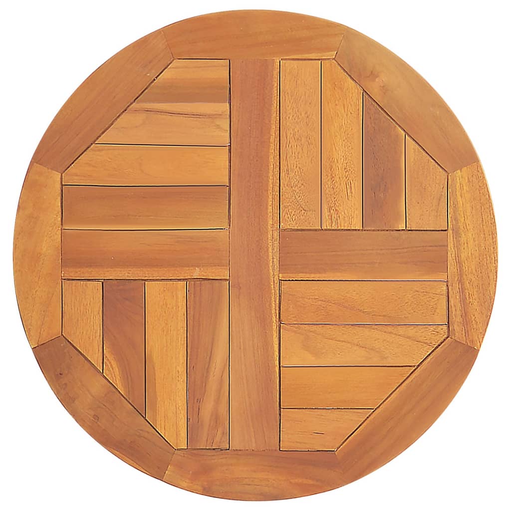 vidaXL Table Top Solid Teak Wood Round 1" 19.7"