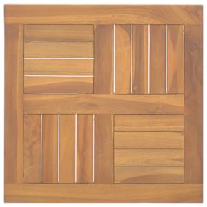 Čtvercová stolní deska 50 x 50 x 2,5 cm masivní teakové dřevo - obrázek 2