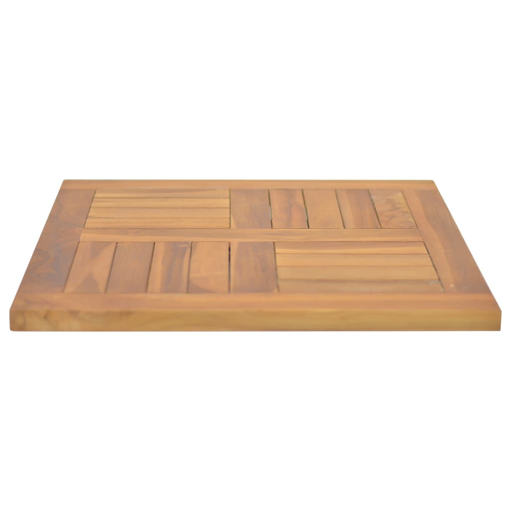 Čtvercová stolní deska 50 x 50 x 2,5 cm masivní teakové dřevo
