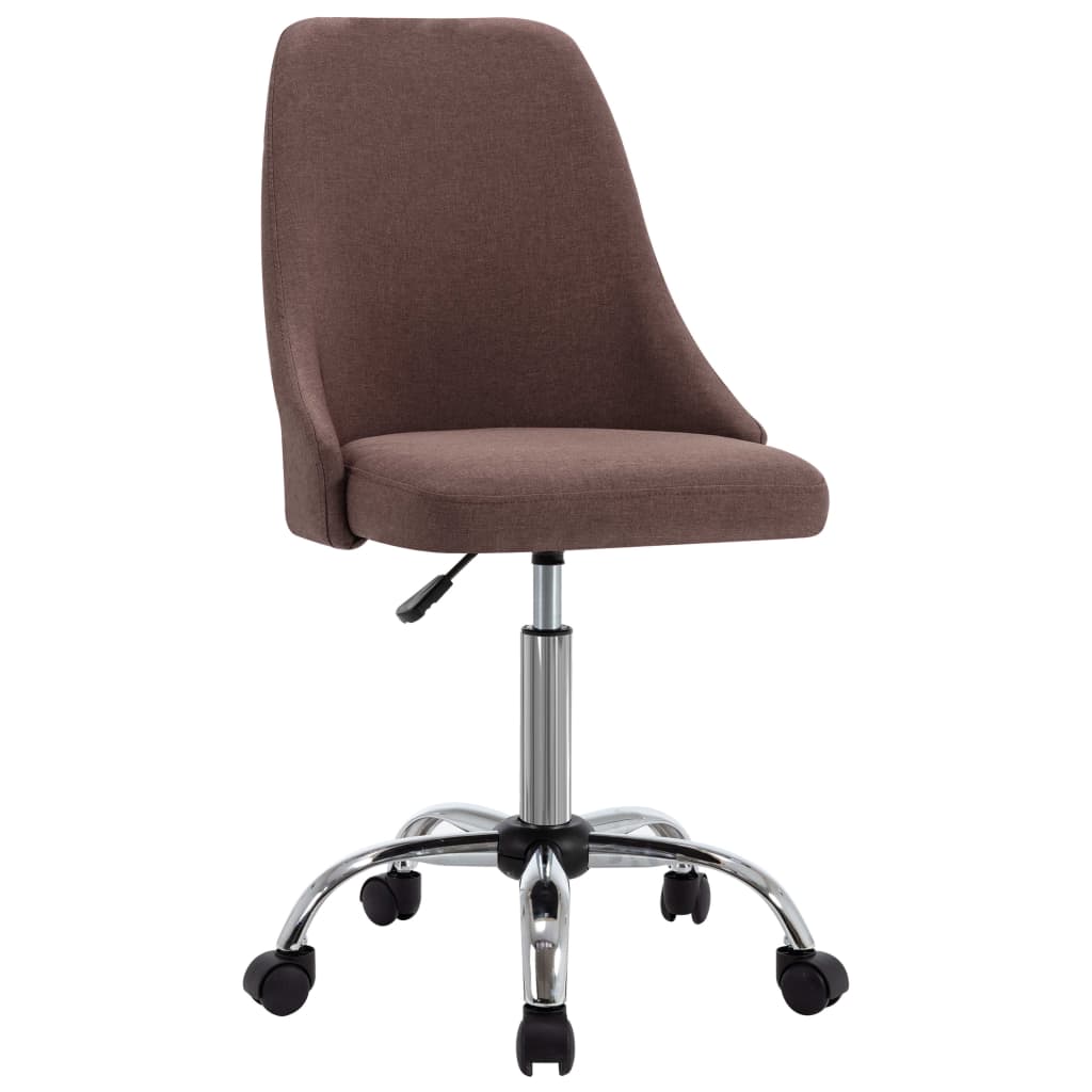 

vidaXL Kantoorstoelen met wieltjes 2 st stof taupe
