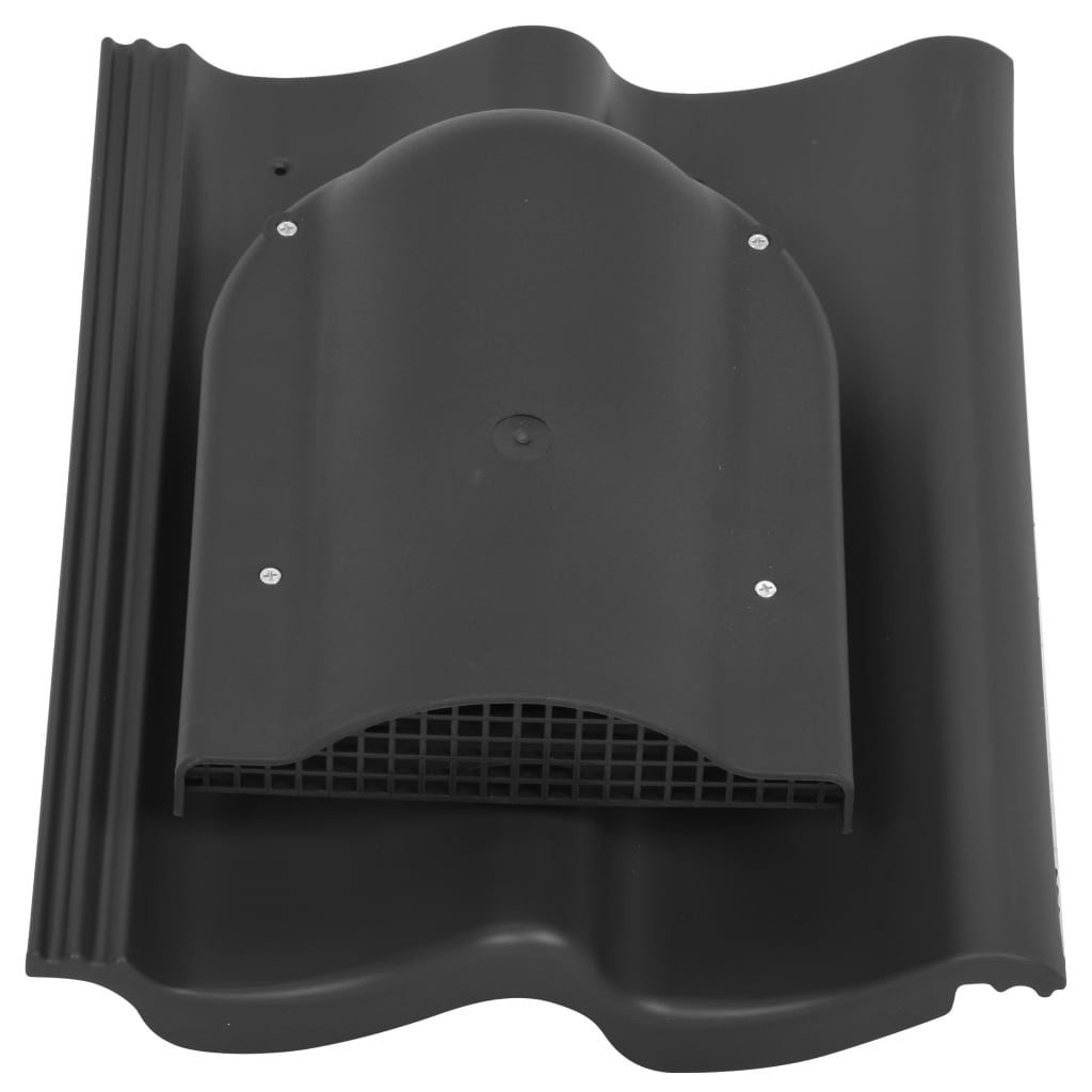 vidaXL Ventilator plat de acoperiș, negru