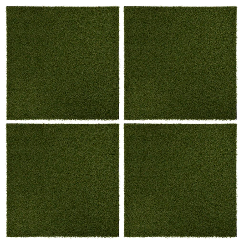 vidaXL Plăci de iarbă artificială, 4 buc., 50x50x2,5 cm cm, cauciuc vidaXL