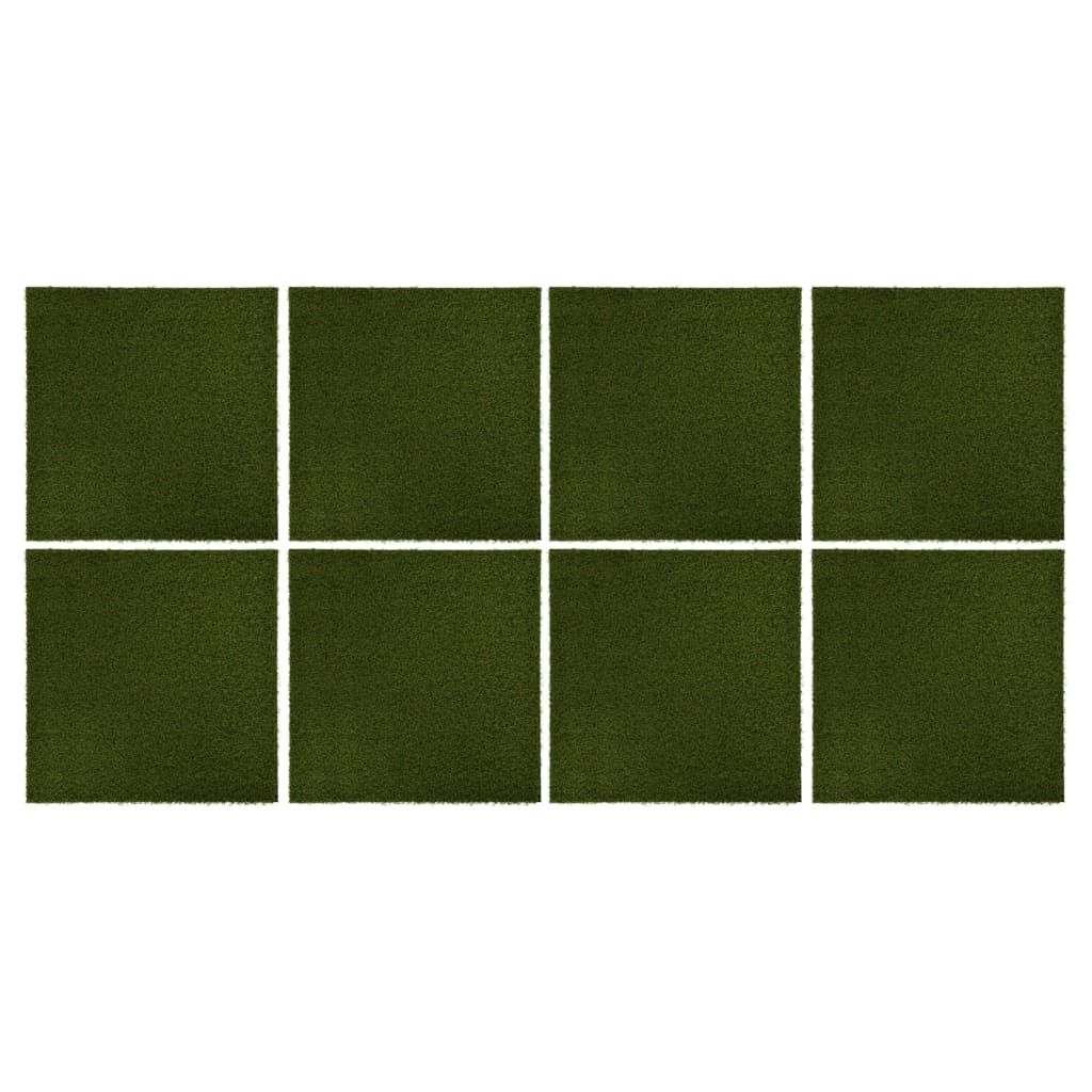Dlaždice s umělou trávou 8 ks 50 x 50 x 2,5 cm guma