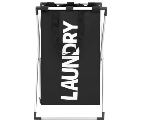 vidaXL Laundry Sorter Black