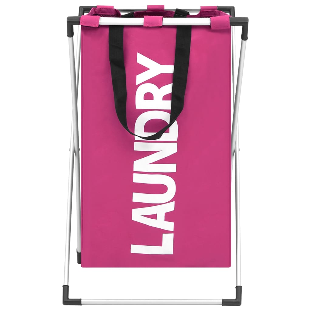 vidaXL Laundry Sorter Pink