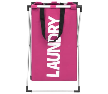 vidaXL Laundry Sorter Pink
