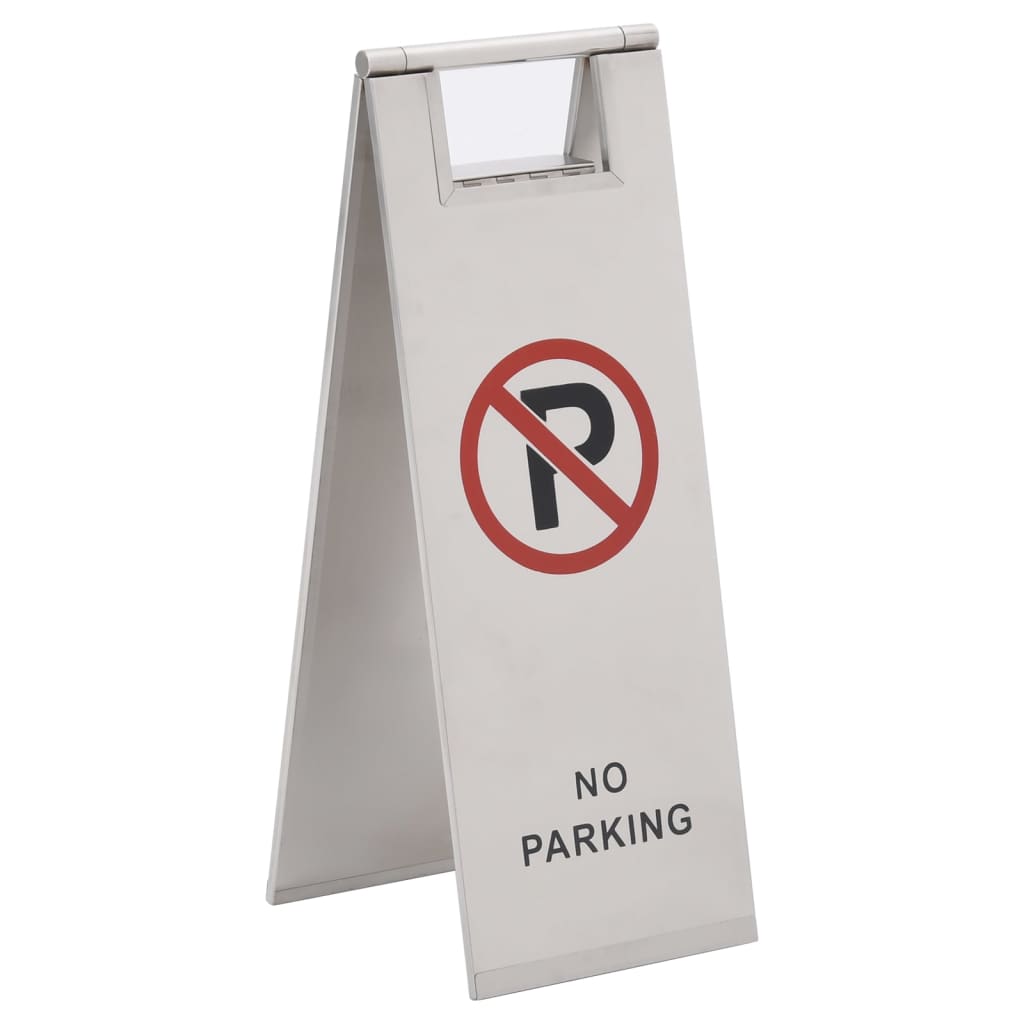 Petrashop  Skládací cedule zákaz parkování nerezová ocel