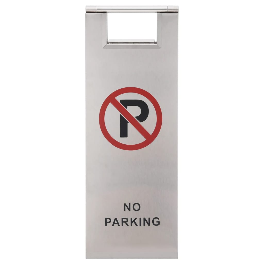 Waarschuwingsbord niet parkeren inklapbaar roestvrij staal
