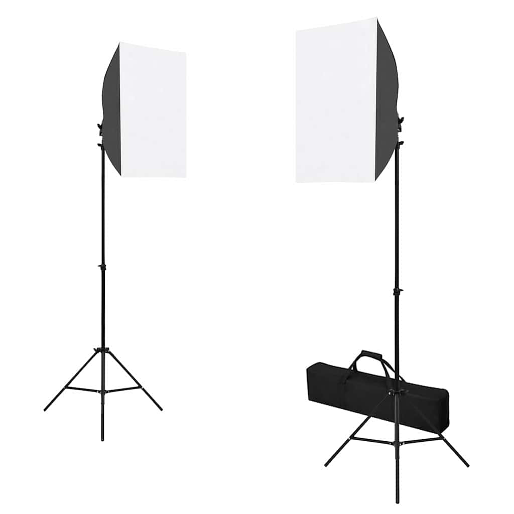

vidaXL Fotostudioset met softboxlampen, achtergrond en reflector