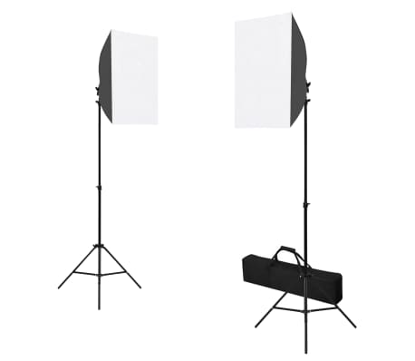 vidaXL Κιτ Φωτογραφικού Στούντιο Softbox με Φώτα, Φόντο & Ανακλαστήρα