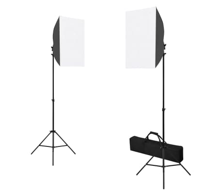 vidaXL Fotostudijos komplektas su šviesdėžėmis, fonu ir reflektoriumi