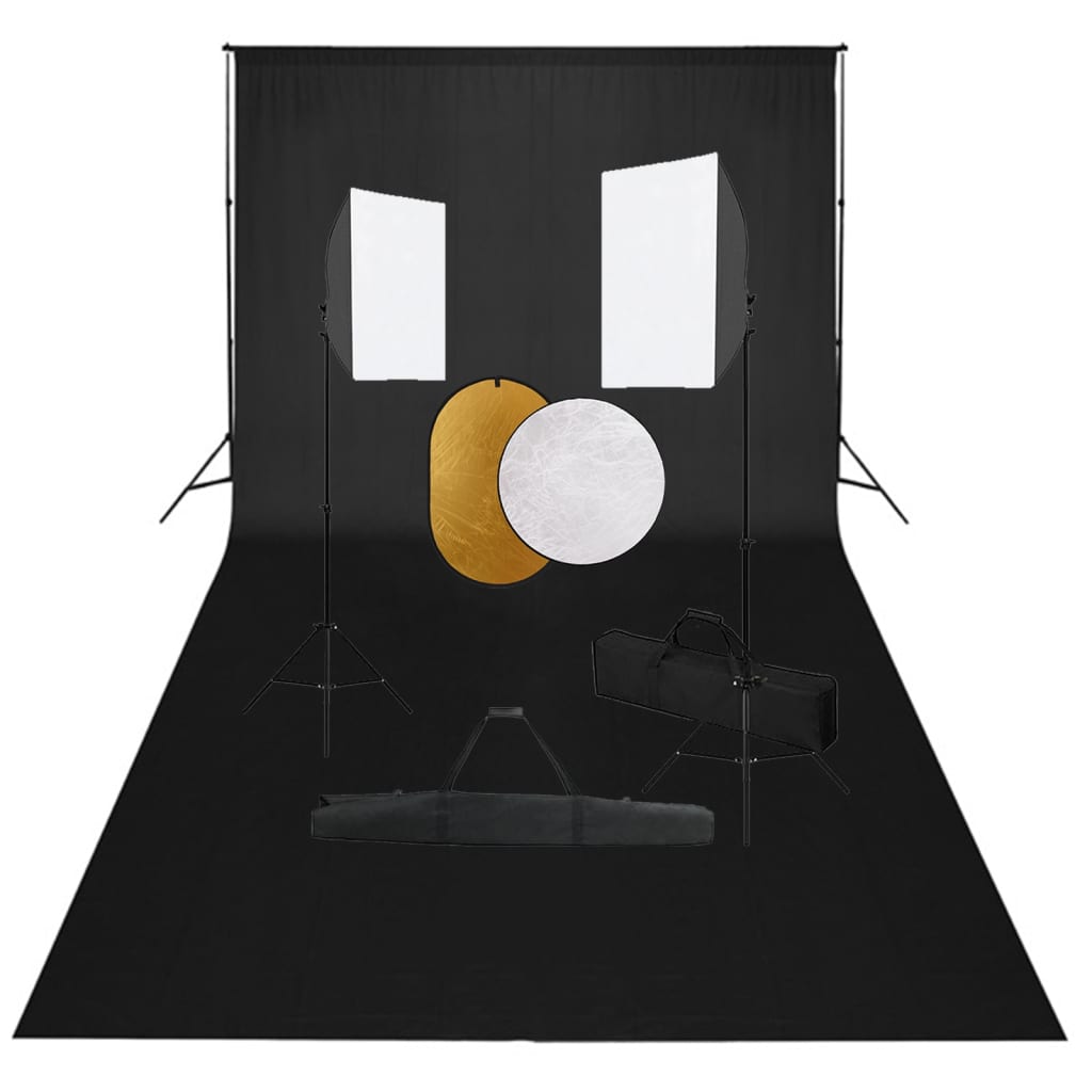 Kit de studio photo boîtes à lumière toile de fond réflecteur